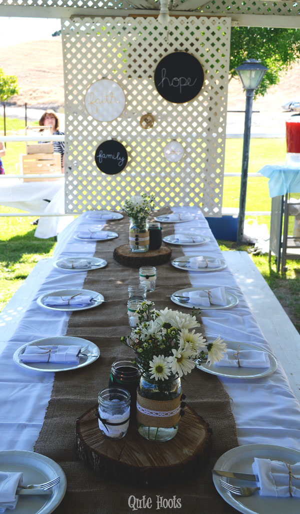 country wedding table
