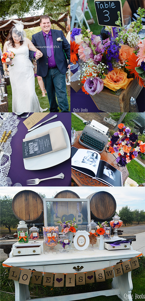 Purple and Orange Summer Wedding