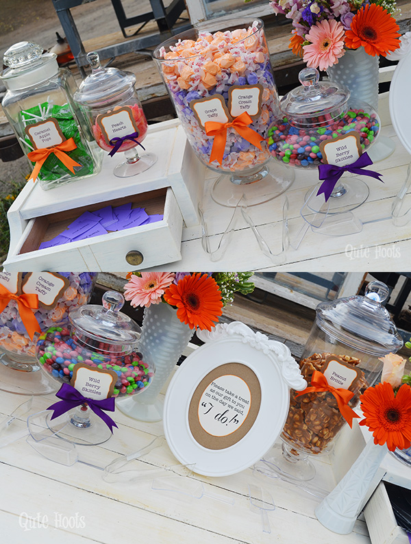 candy buffet vintage wedding