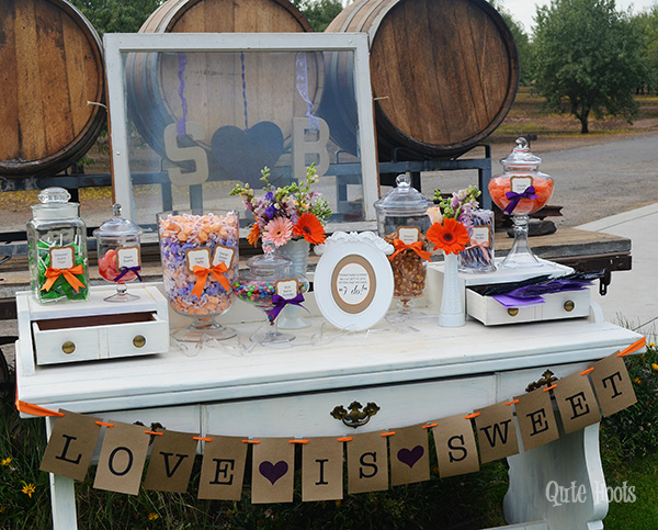 candy buffet vintage wedding