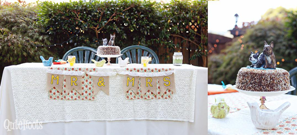 Sweetheart Table and Cake Topper.
