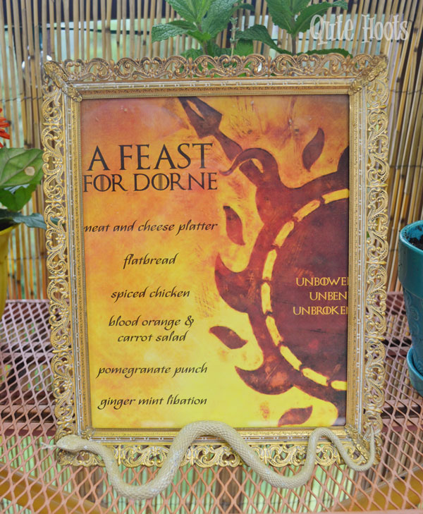 a feast for dorne menu
