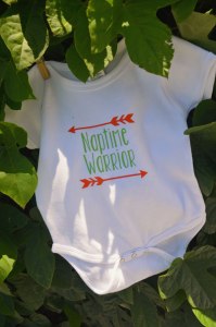 woodland tribal onesie naptime warior