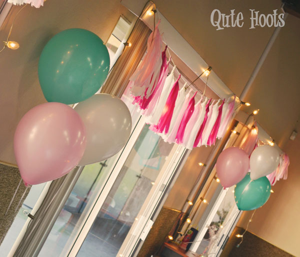 aqua pink gold decor