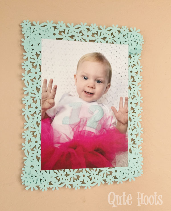 aqua pink gold photo wall